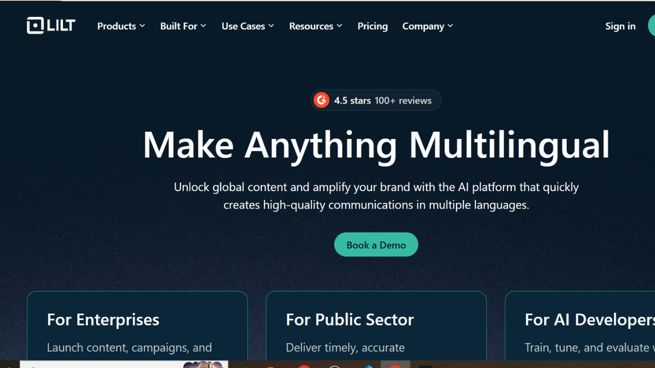 Lilt: Interactive Translation for Large Enterprises